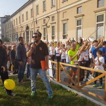 Masta sulla linea di partenza dell'Ability Run