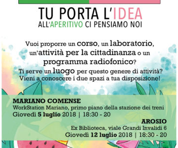 AperIdea: due aperitivi gratuiti a Mariano Comense ed Arosio per il progetto Rigenerazione!